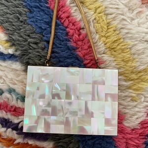 Vintage Mother of Pearl Compact Clutch